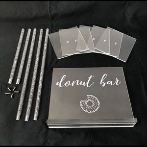 Clear Acrylic Donut Bar, Donut Sign Included